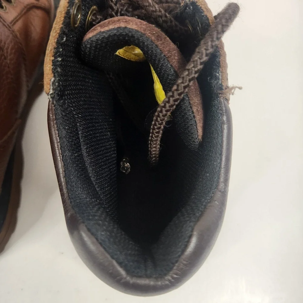 Dr Martens Mens Leather Ankle Boots Sz 8 Leather Steel Toe Work Hiking‎ Brown